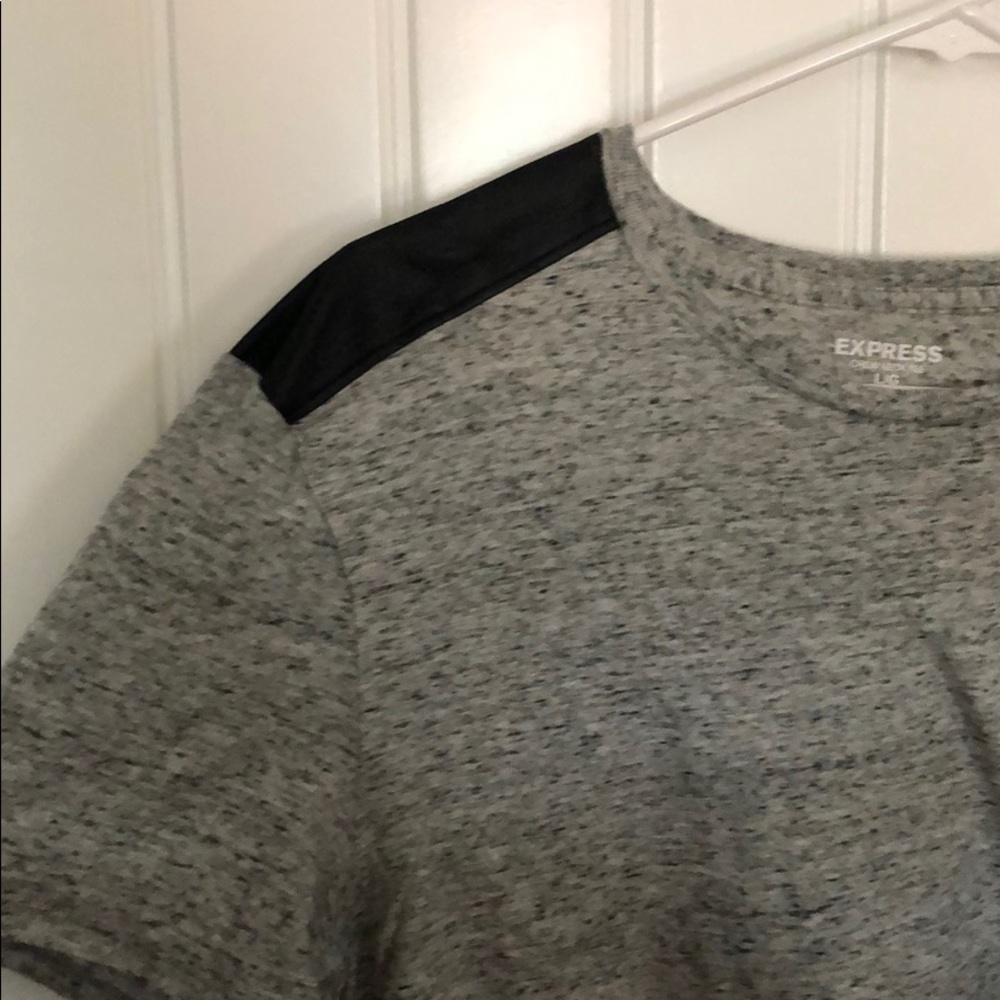 Leather shoulder t shirt
